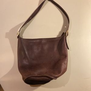 Vintage 90's Coach Extra Large brown purse, bucket bag 9085